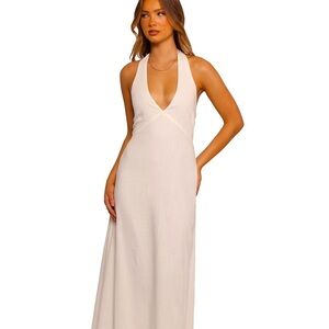 Victoria's Secret Cream Backless Maxi Dress